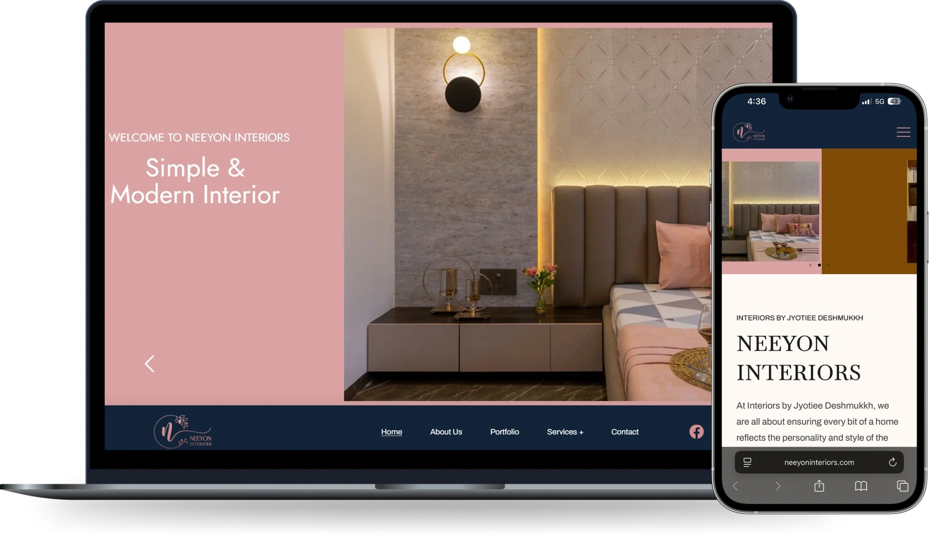 Website Development for Interior Designer in Pune – Neeyon Interiors