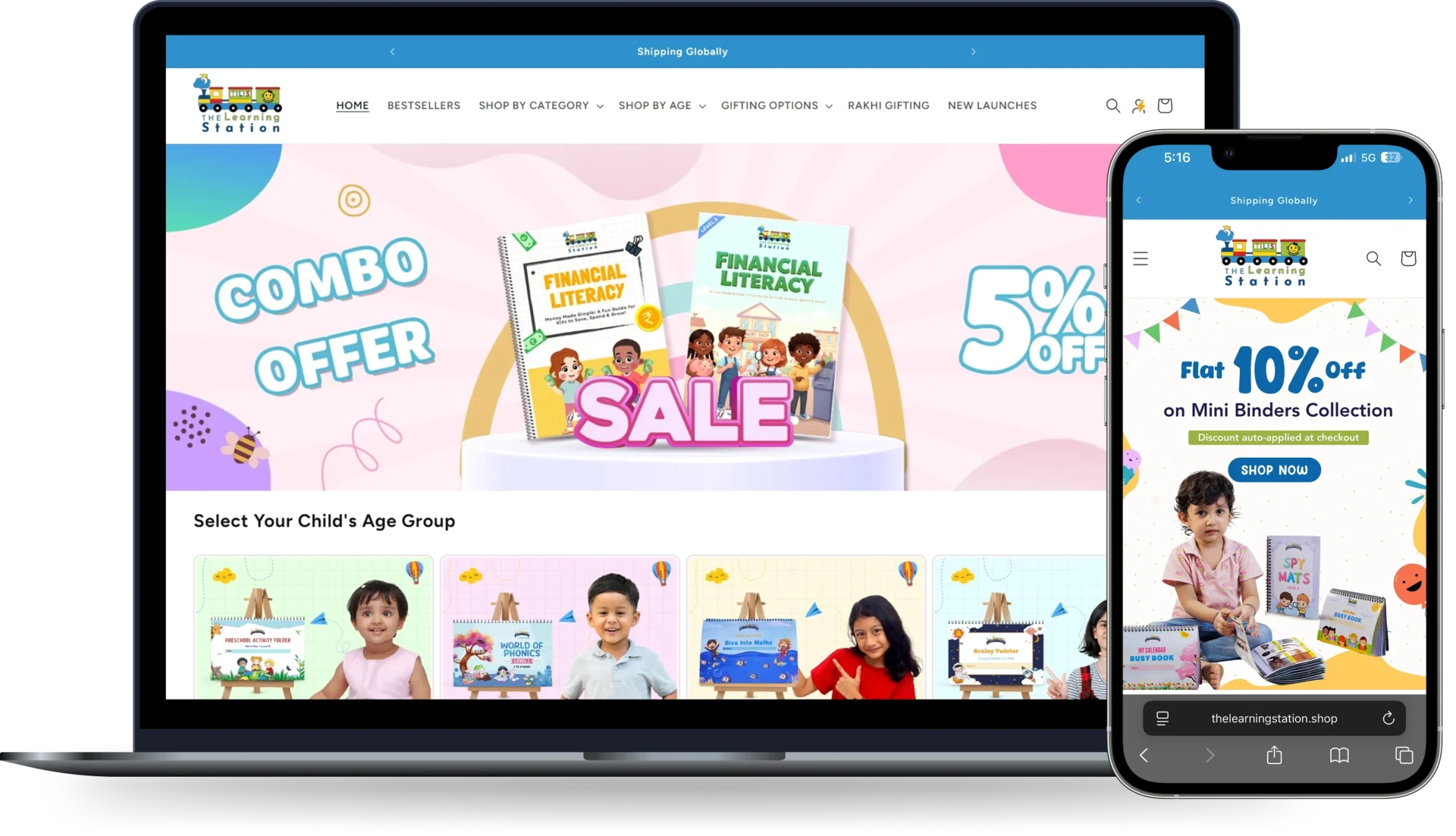 Kids Educational E-commerce Website Development